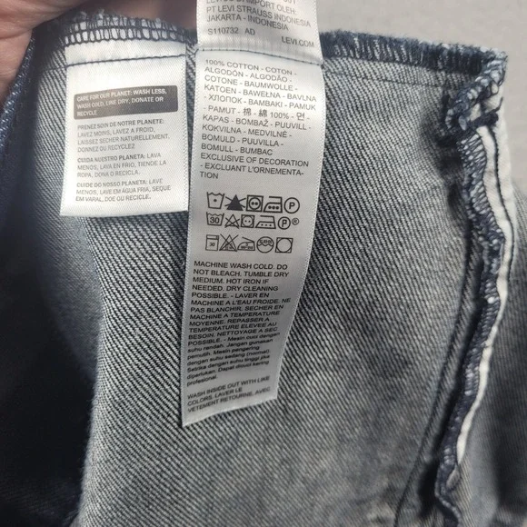 Levi Strauss & Co Standard Dark Wash Denim Trucker Jacket Men's Size M Irregular
